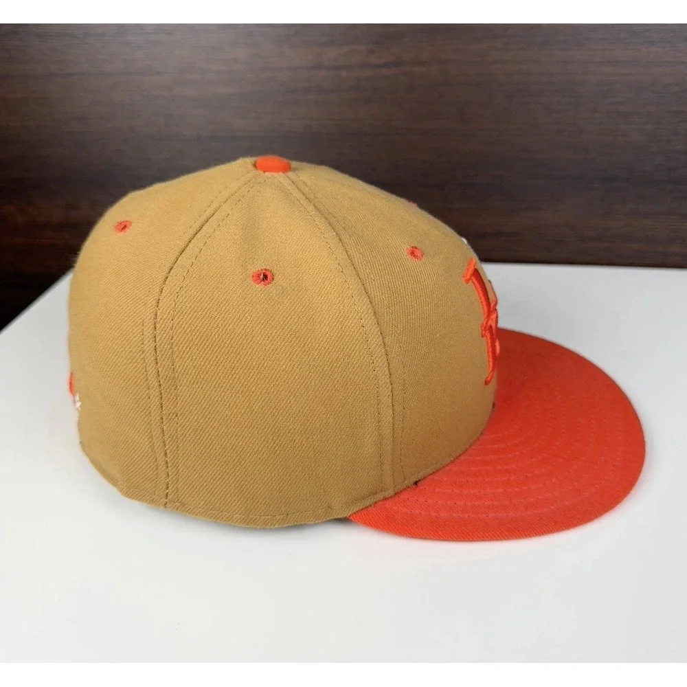 Vintage Leaders 1354 Chicago New Era Fitted Hat - 7 1/2 - Brown Orange